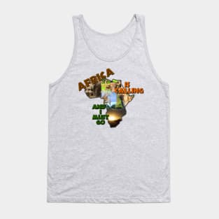 Africa is Calling Wildlife Continent Collage Tank Top